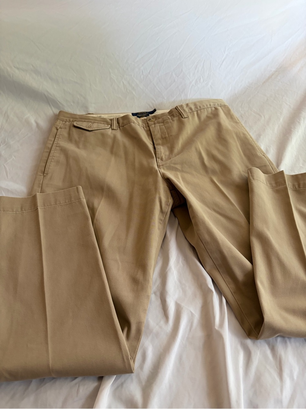 Polo Ralph Lauren Women’s Boyfriend Chino Pants Size 14 Khaki Tan Casual